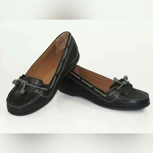 Sebago Felucca Black Lace Boat Moccasin Fits Shoe Women's Size 10M✌️